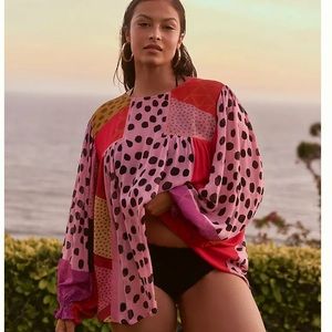 Bl-nk London Anthropologie Mirand peasant blouse